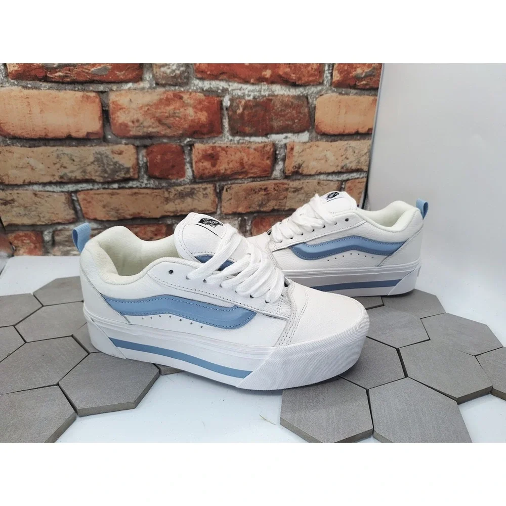 VANS Knu Stack Platform Lift Shoes Unc Blue White Platform Shoes Women Sz 9.5‎
